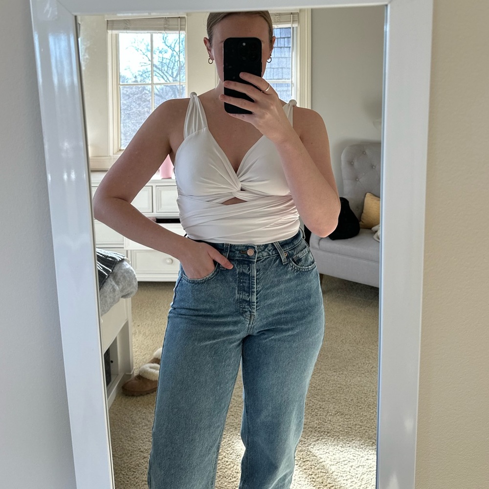 White Wrap Top